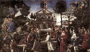 BOTTICELLI, Sandro The Temptation of Christ oil on canvas